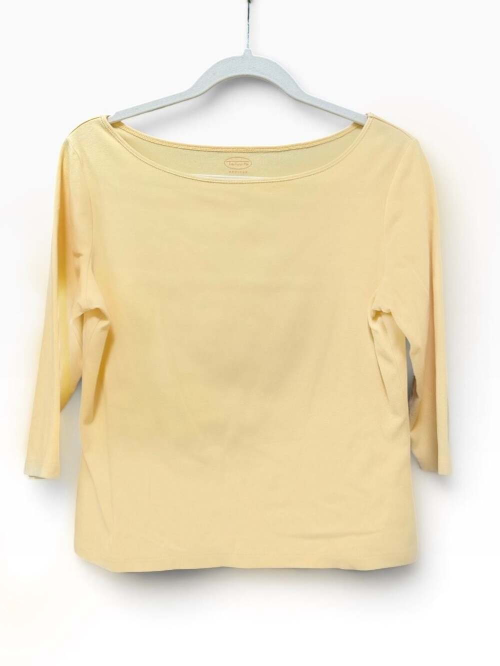 Talbots Petites Yellow 3/4 Sleeve Boatneck Tee PS